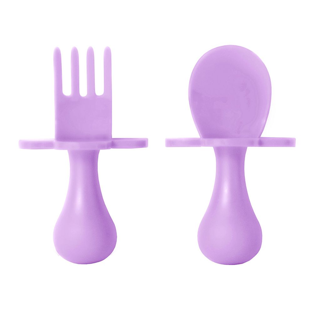 grabease - 美國 嬰幼兒奶嘴匙叉組-薰衣草紫-12x12x4.2cm