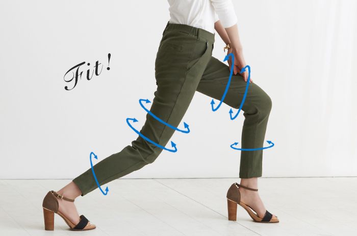 日本女裝代購 - 舒適修身彈性 美人褲-純黑