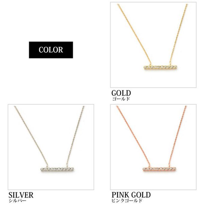 日本 Melody Accessory - 日本製 優雅橫式水鑽氣質款項鍊