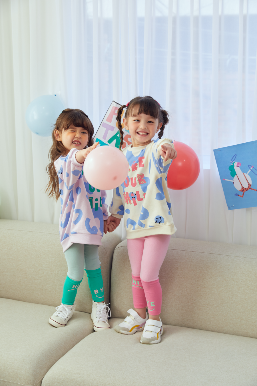 韓國 MINIATURE - MAKE OUR SMILE 長版T-米黃