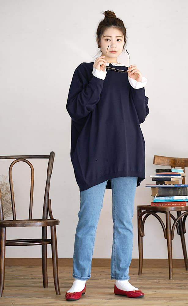 日本 zootie - 純棉薄針織飛鼠長袖上衣-蜜桃