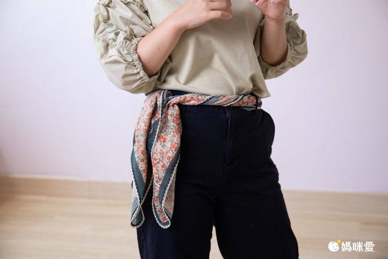 法式棉麻披肩方巾-拼色碎花-黃色 (90x90cm)