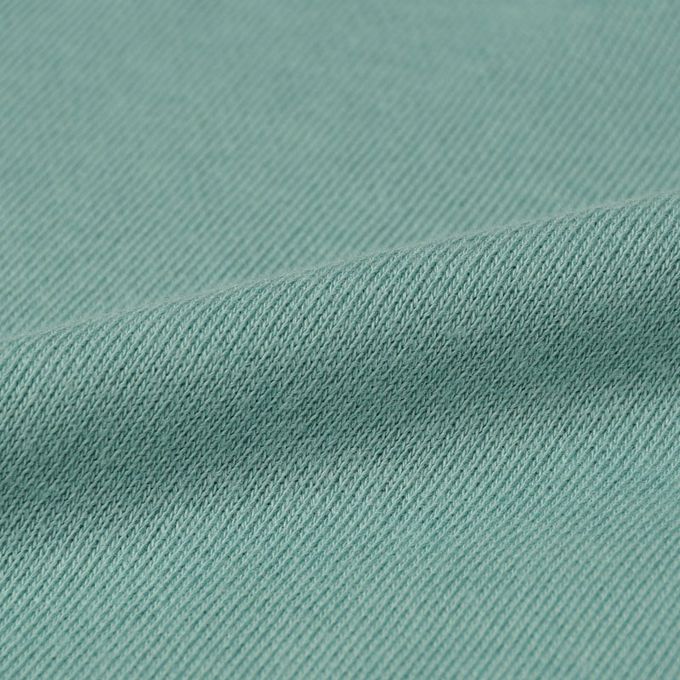 akachan honpo - 長袖鋪棉休閒上衣-拼接-綠色