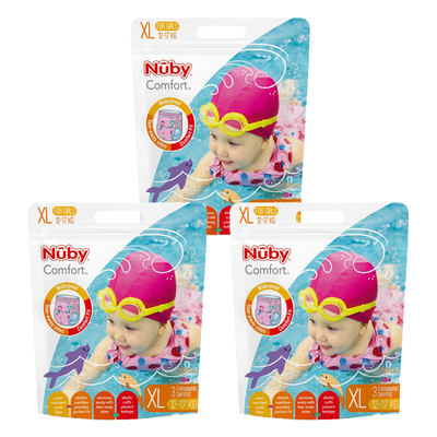 Nuby - 「三包組」游泳尿布-(女/XL)-3入/包