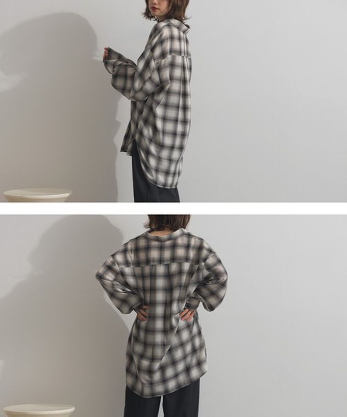 日本 ELENCARE DUE - 2way穿法輕盈透膚寬版薄襯衫-直條紋-水藍