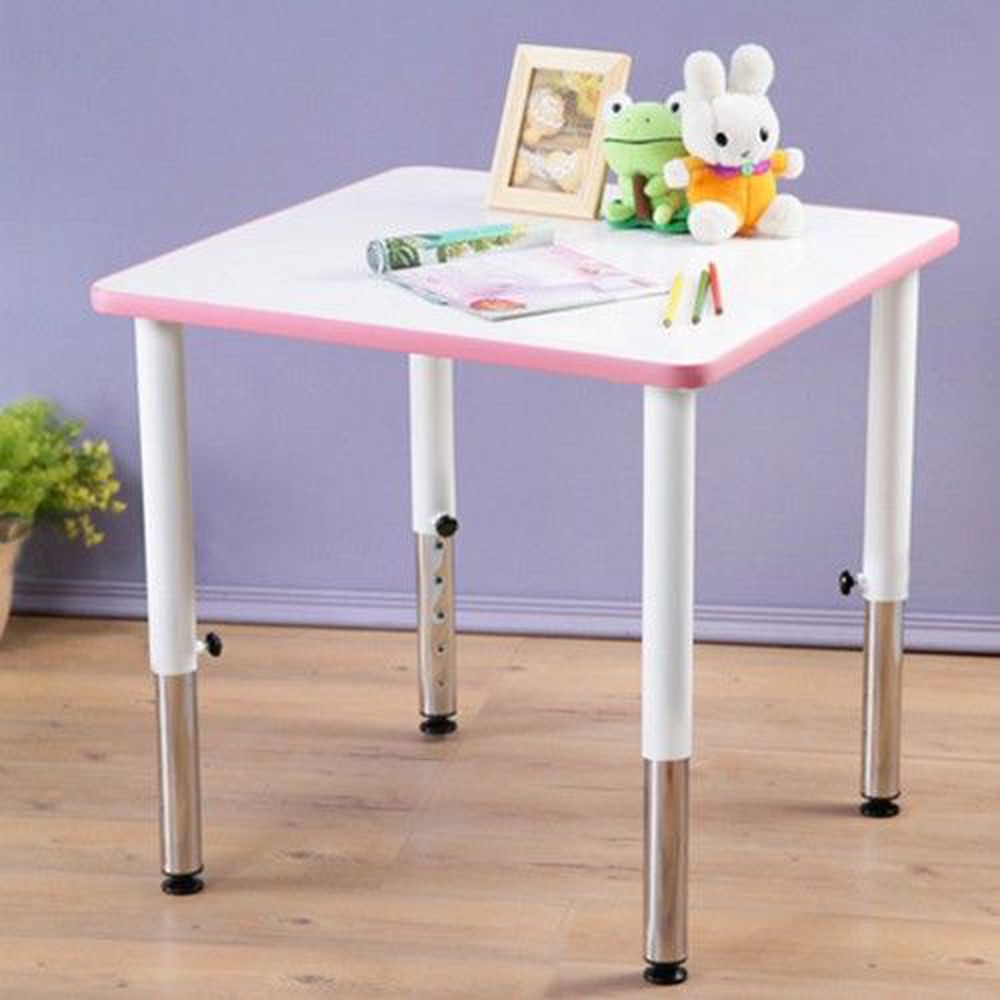 創意小天才 - 可調式小童遊戲成長正方桌(60x60cm)/兒童書桌-俏皮粉