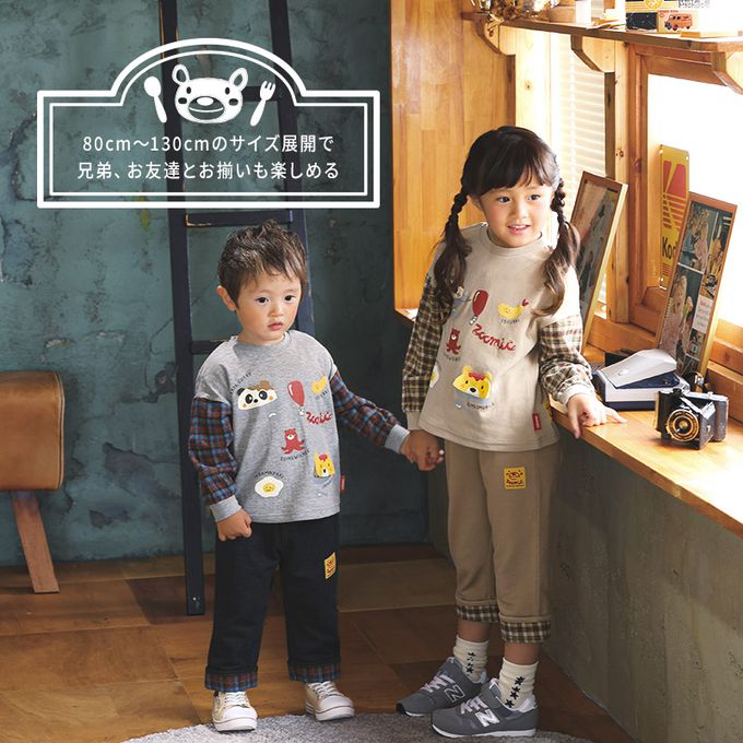 日本 ZOOLAND - 柔軟舒適格紋七分褲-蛋包飯口袋-海軍藍