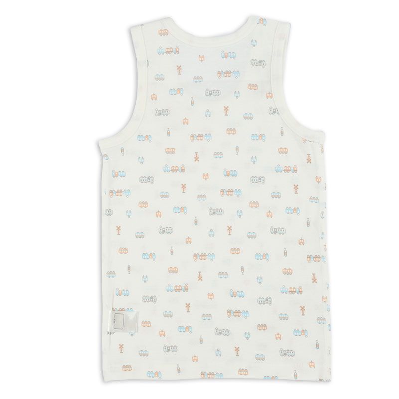 akachan honpo - 速乾寬肩背心-電車-藍色