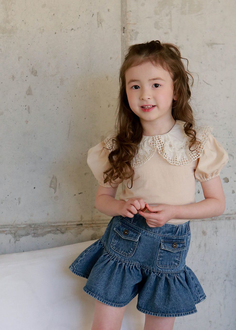 韓國 PuellaFLO - 滾邊刺繡花花髮飾/髮夾3入