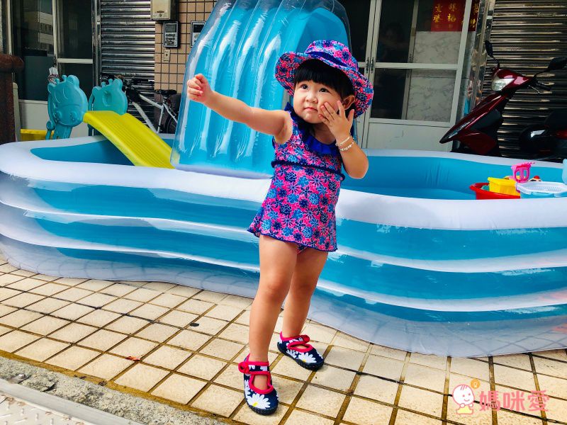 德國Playshoes - 抗UV防曬兒童連身泳裝-復古波點裙