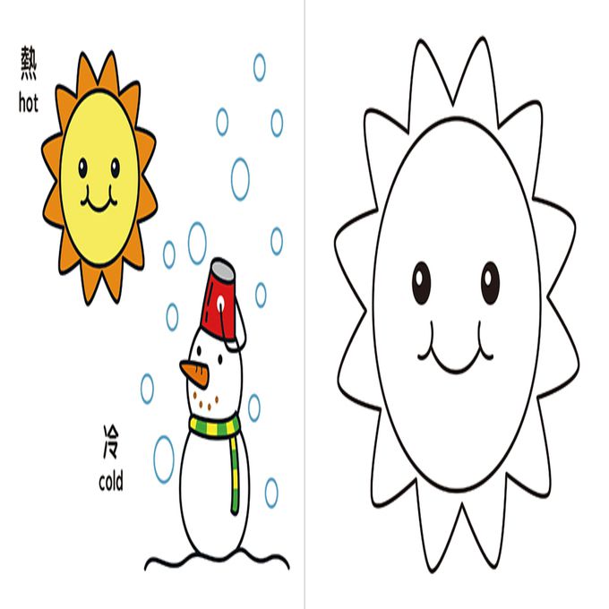 寶寶認知黏貼書+寶寶認知塗色本：比一比(熱銷版)