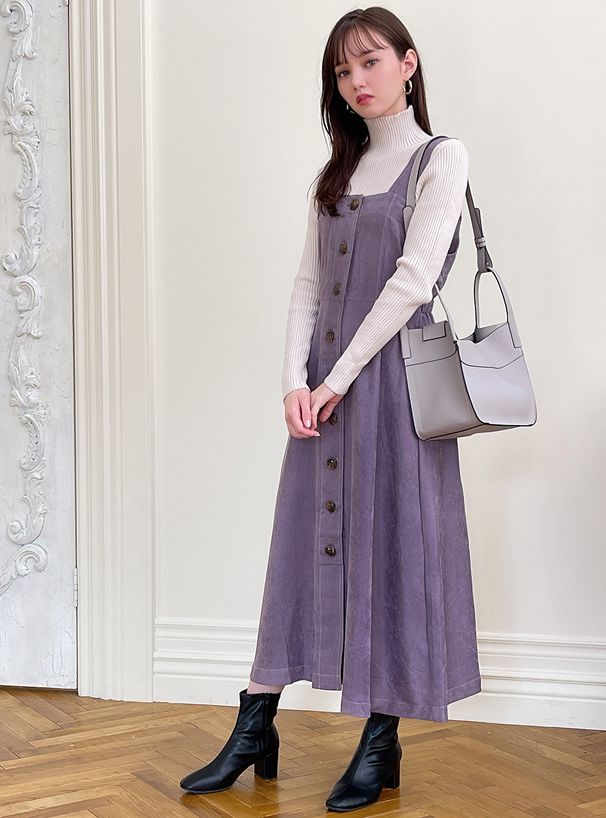 日本 GRL - 2way仿皮大開口托特包/側背包-棕