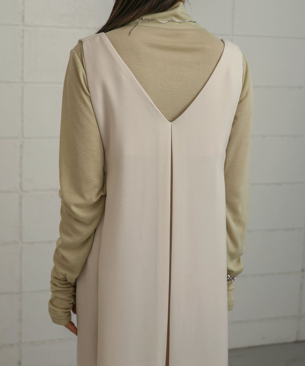 日本 Bab - 2WAY側鬆緊修身背心裙-黑