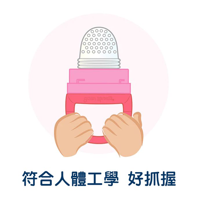 美國 green sprouts - 小綠芽咬咬樂副食品輔食器-簡約灰