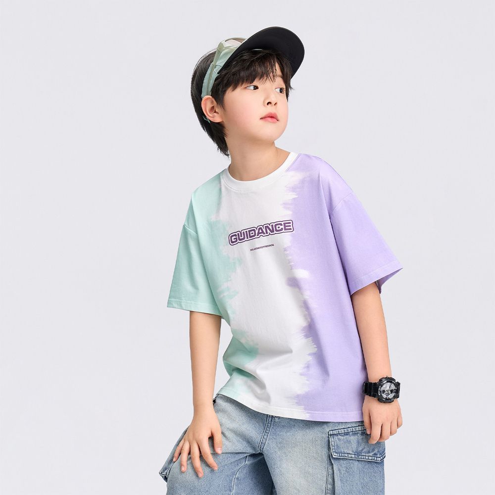 -3℃瞬間涼感短袖T-紫藍綠漸層