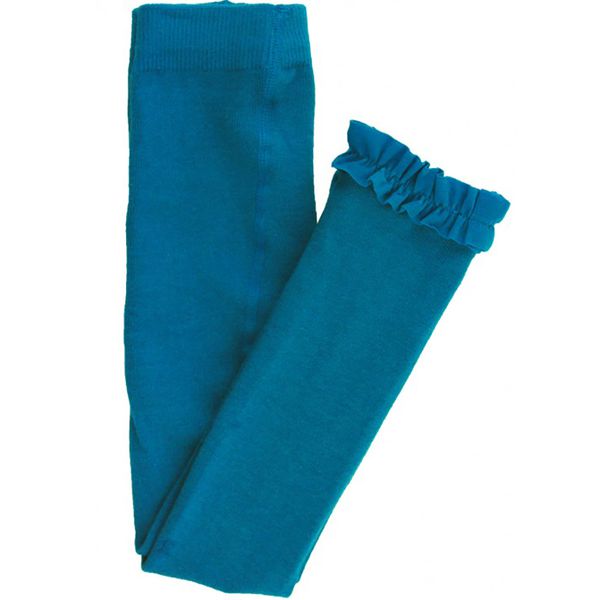 美國 RuffleButts - 小公主甜美荷葉邊內搭褲(襪)-藍色