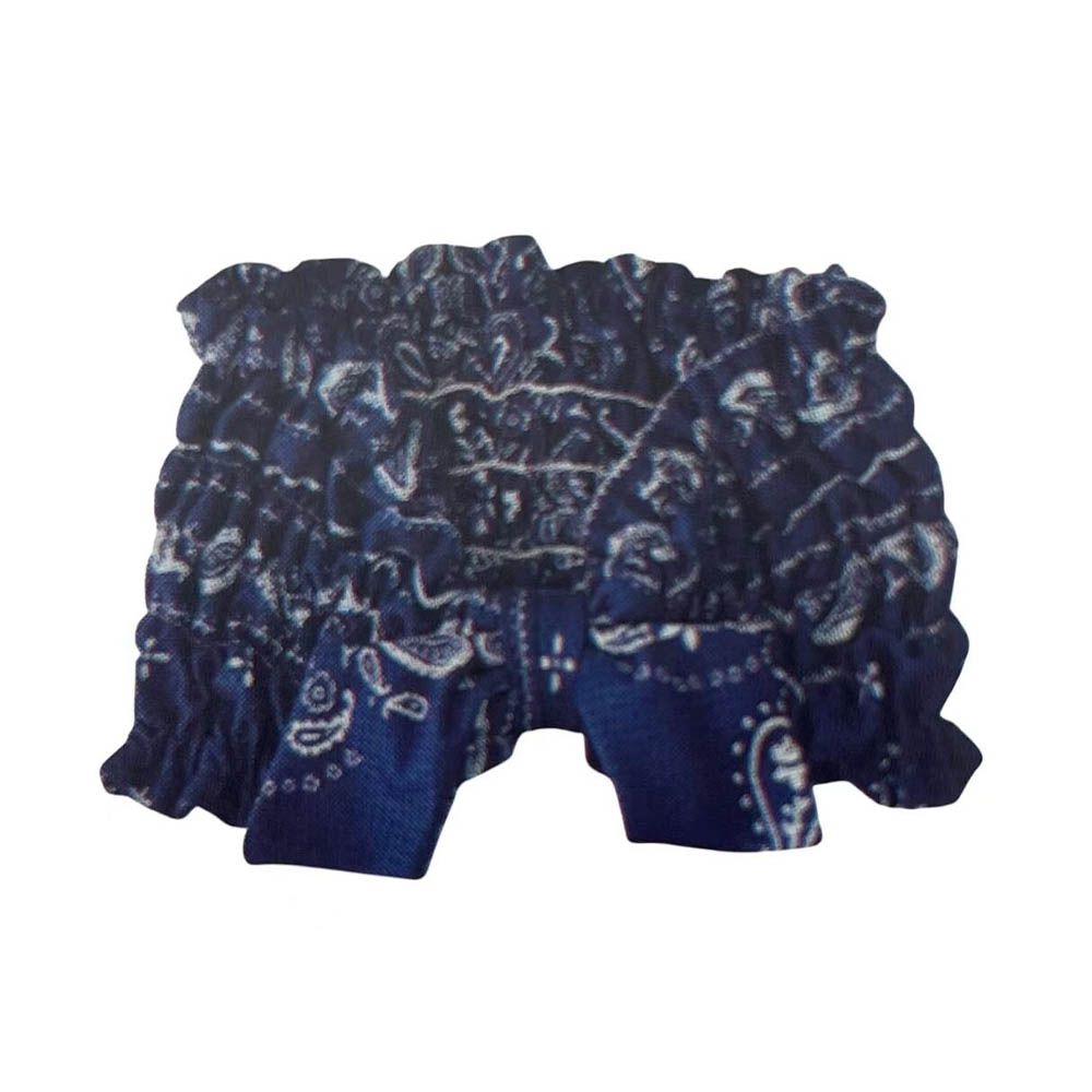 UV CUT抗菌加工皺摺涼感領巾/髮帶-圖騰-海軍藍