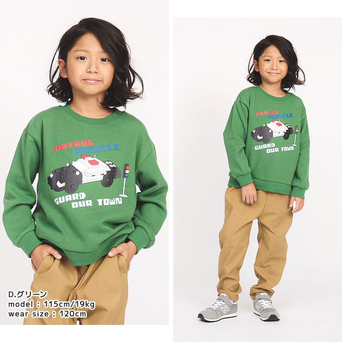 日本 ZOOLAND - 酷帥印花裏起毛上衣-亮片子彈列車-薑黃