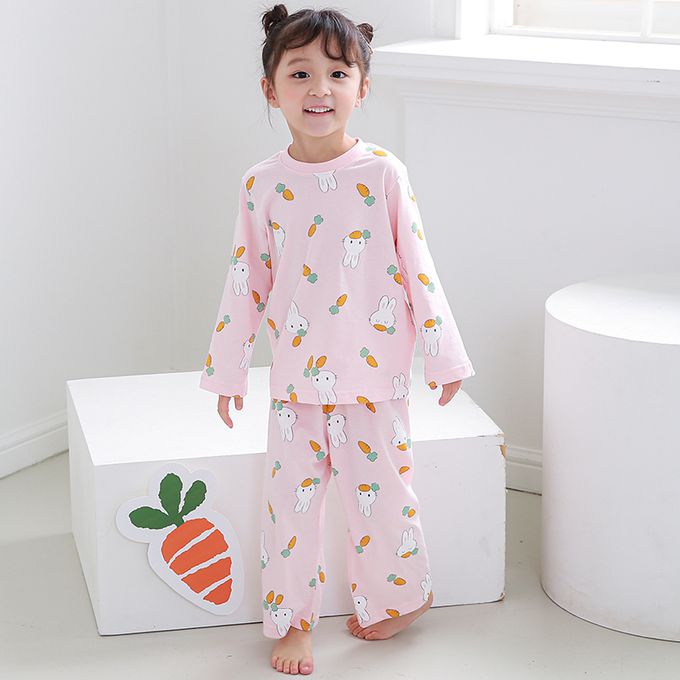 正韓 Cogibu - 極舒適無螢光劑 100% 有機棉幼兒/兒童睡衣/家居服套裝組-兔寶寶