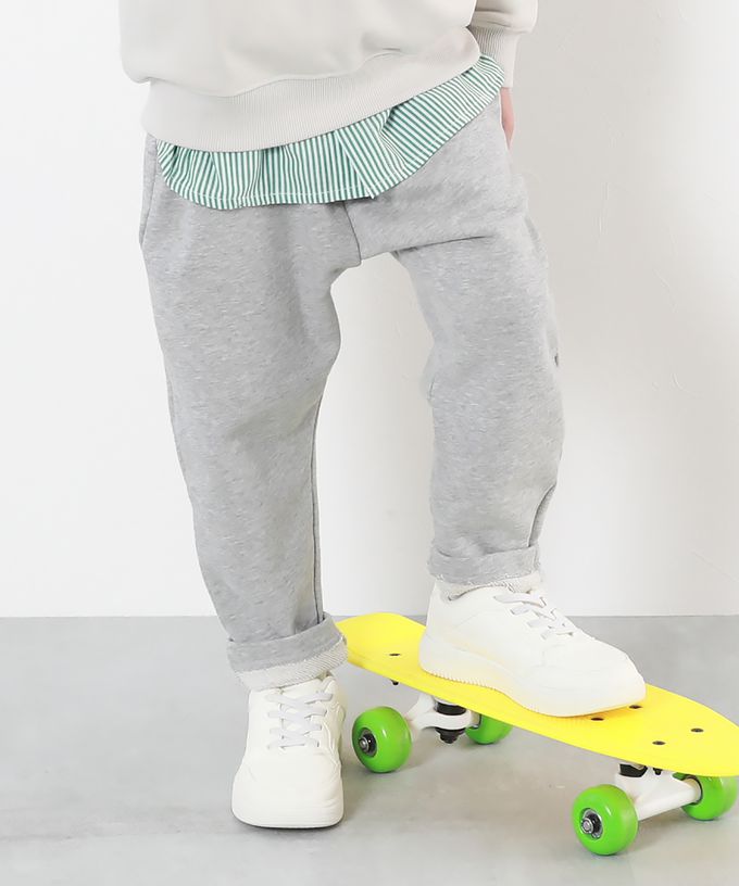 日本 devirock - 100%棉 純色運動風舒適長褲-深灰