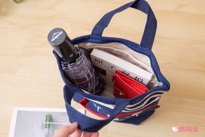 日本 Chepeli - 雞蛋人 2way伸縮容量變身手提包-海軍水手-深藍 (26x30x6cm)