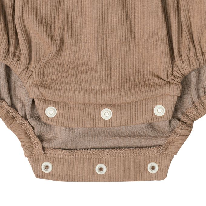 akachan honpo - 吊帶褲+T恤-動物-咖啡色