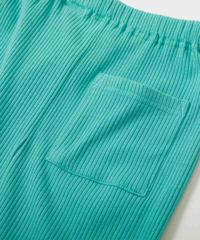 日本 devirock - 開叉羅紋鉛筆長裙-黑