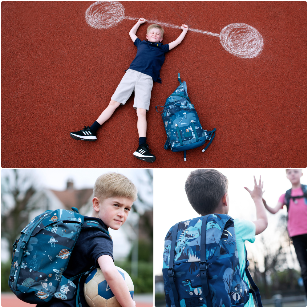 挪威Frii - 輕量護脊書包-怪獸足球灰 (22L)