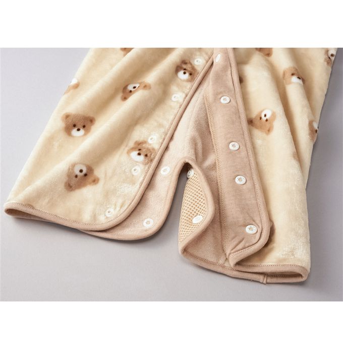 akachan honpo - 保濕滑順2WAY防踢被-咖啡色