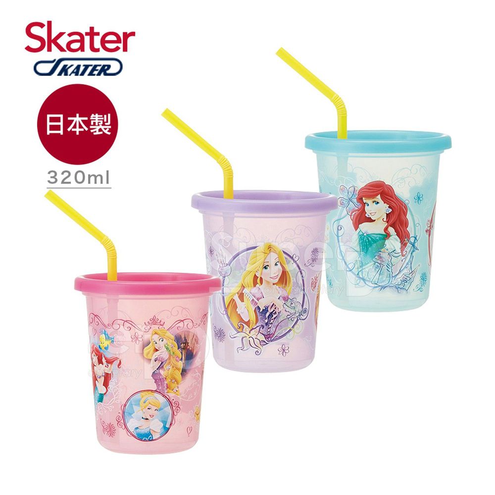 日本 SKATER - 日本製3入水杯(320ml)-迪士尼公主