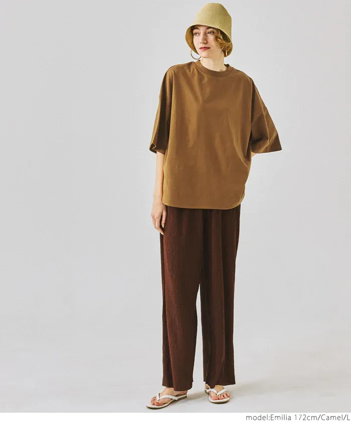 日本 COCA - 100%美國棉 落肩寬袖上衣-米白