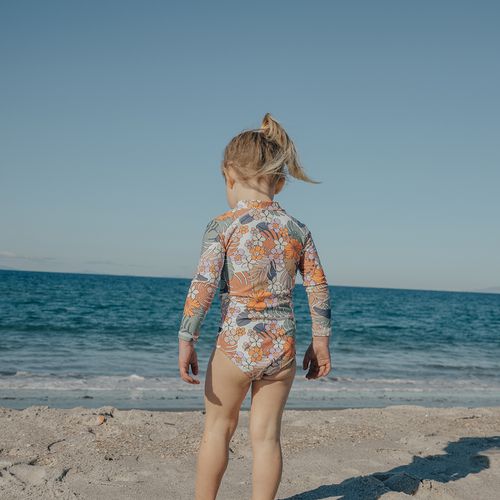 夏日花漾-SPF50+防晒長袖連身泳衣