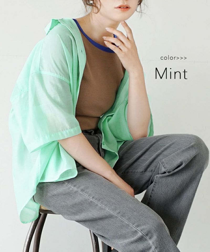 日本 zootie - 夏日時光透膚輕盈襯衫/薄外套-粉