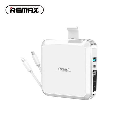 REMAX - 無界3 五合一快充無線充行動電源15000mAh-皓月白｜媽咪愛