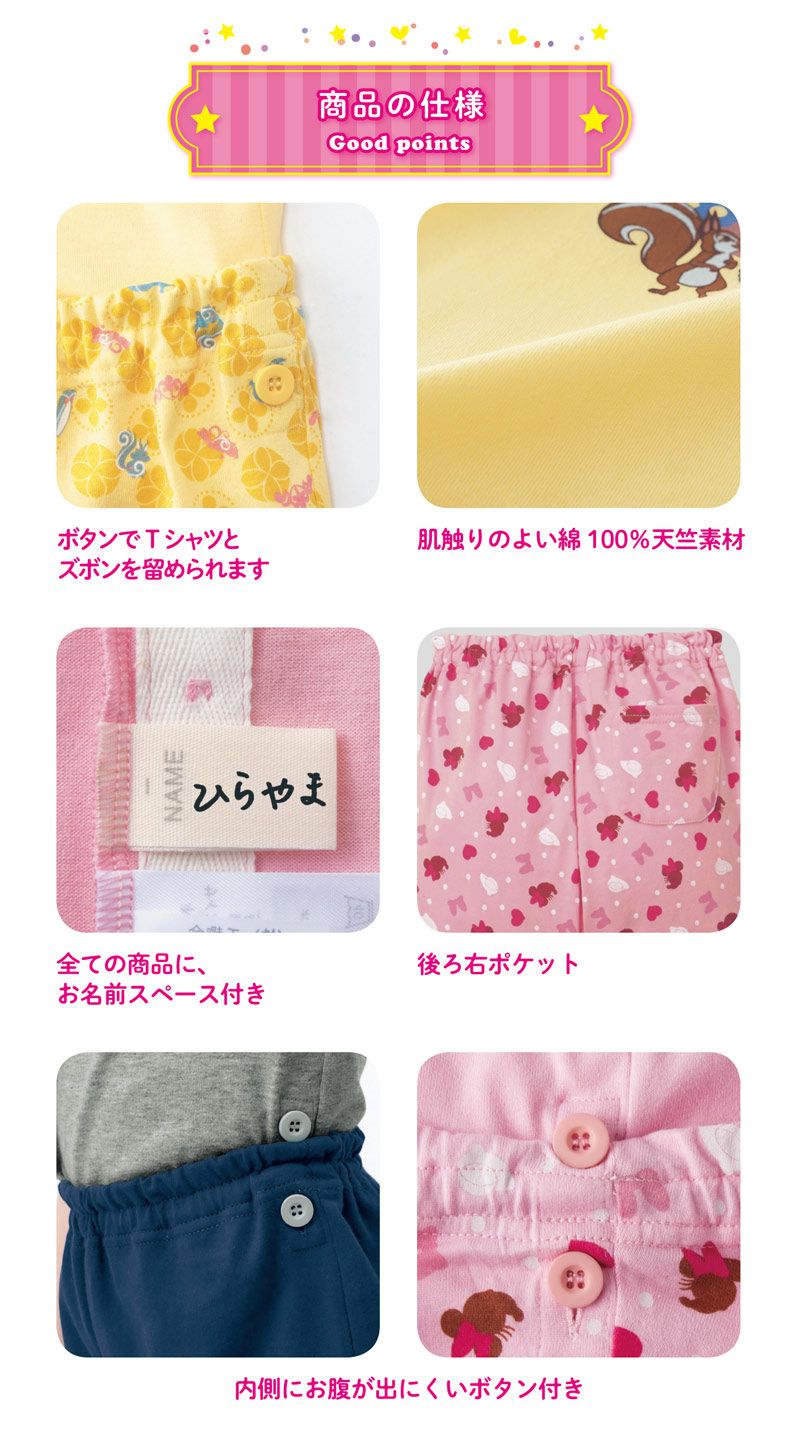 日本千趣會 - 迪士尼純棉印花短袖家居服-小公主索妃亞-黃