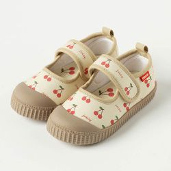 韓國 OZKIZ - 腳趾保護防滑休閒鞋/室內鞋-櫻桃-米