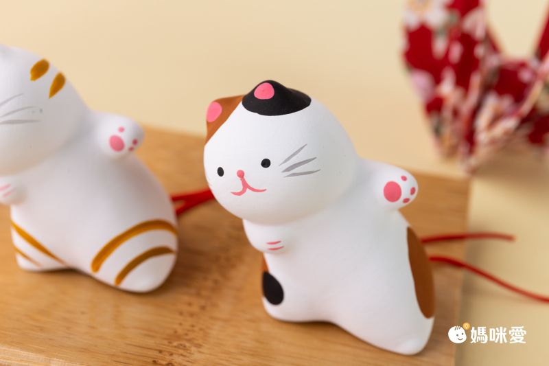 日本代購 - 祈求好運 日本動物造型御神籤/擺飾-黑貓-黑貓 (約3×2.5×4cm)