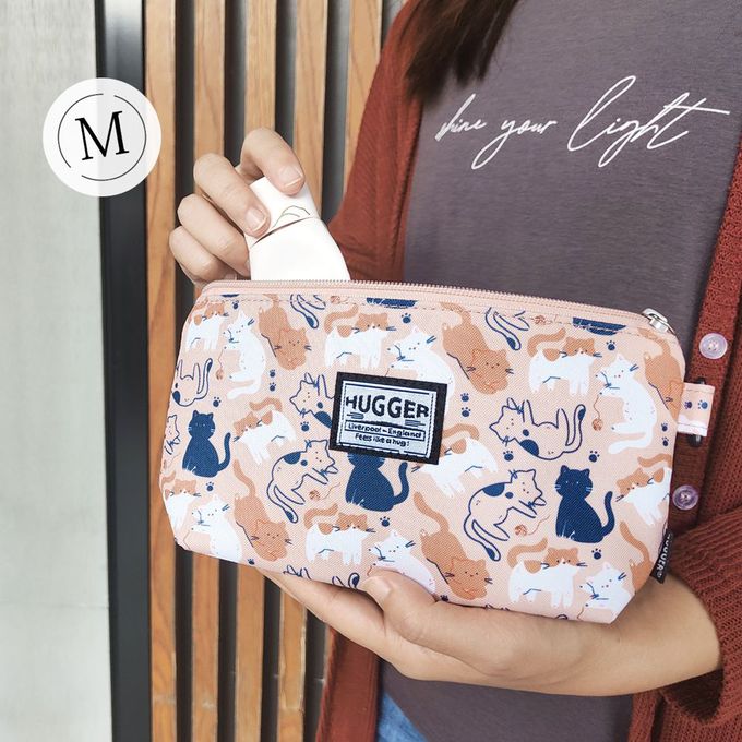 HUGGER - 萬用小物袋M 可愛小貓 (化妝旅行盥洗收納零錢證件文具筆袋)