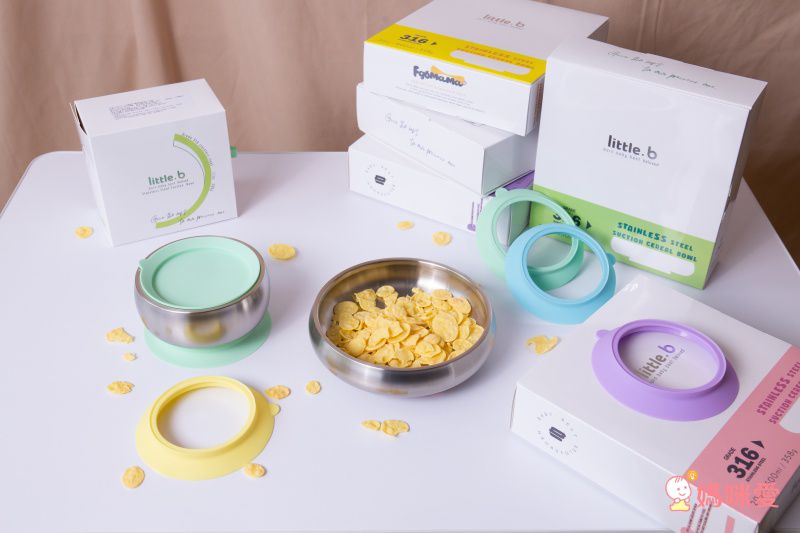 清洗零死角、耐用不怕刮！【美國little.b】316雙層不鏽鋼吸盤碗