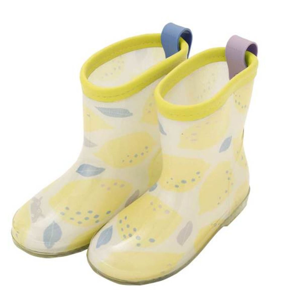 日本 kukka hippo - 兒童雨鞋-檸檬糖霜