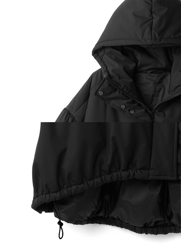 日本 GRL - 街頭感寬鬆鋪棉連帽外套-淺灰 (F)