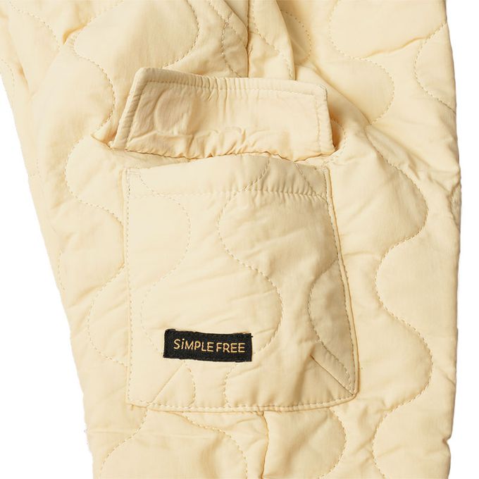 akachan honpo - 長褲-尼龍塔夫綢布鋪棉-淺卡其色