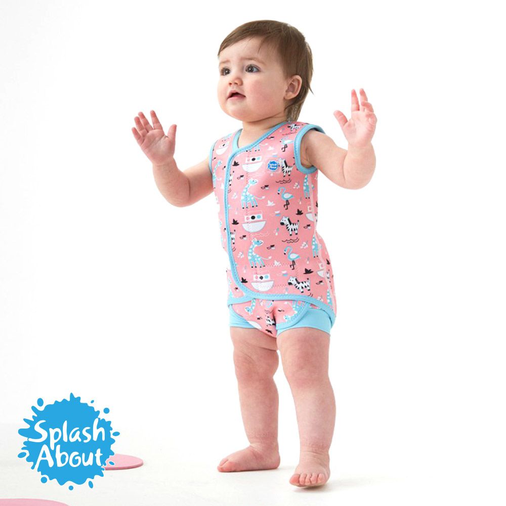 Splash About 潑寶 - 包裹式保暖泳衣-粉紅動物園