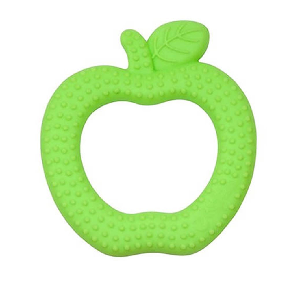 美國 green sprouts 小綠芽 - 寶寶矽膠磨牙固齒器單入組-綠蘋果