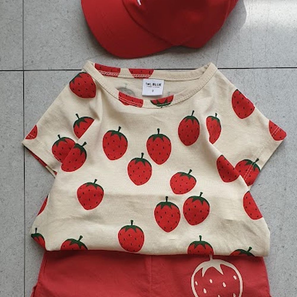 韓國 First Blue - 夏日水果T-草莓