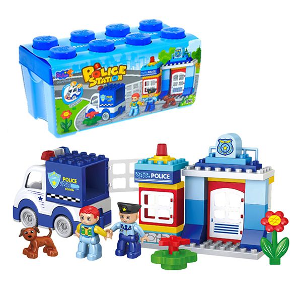 BBlocks - 大顆粒 警察局積木收納組 3801