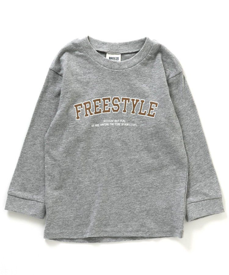 日本 BREEZE - 百搭舒適圓領薄長袖上衣-GO OUT-摩卡