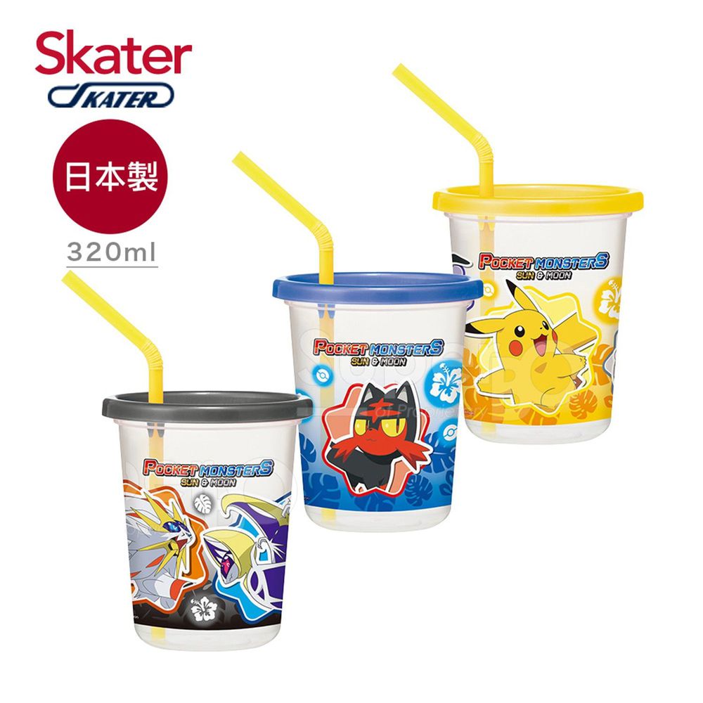 日本 SKATER - 日本製3入水杯(320ml)-寶可夢