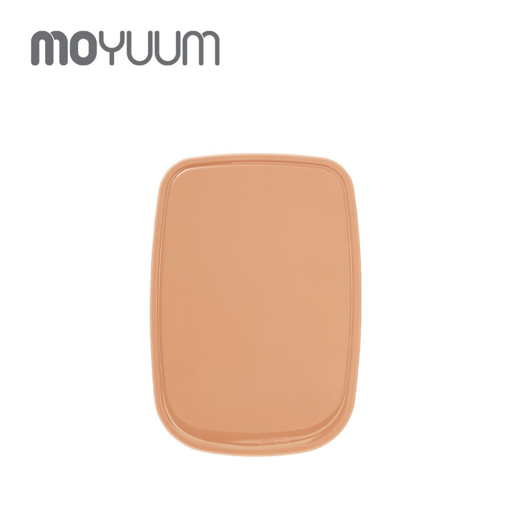 韓國 Moyuum - 100%白金矽膠砧板/內置刻度標示與防溢水槽設計/可雙面使用-南瓜橘 (20x29cm)-290g/-50℃-250℃