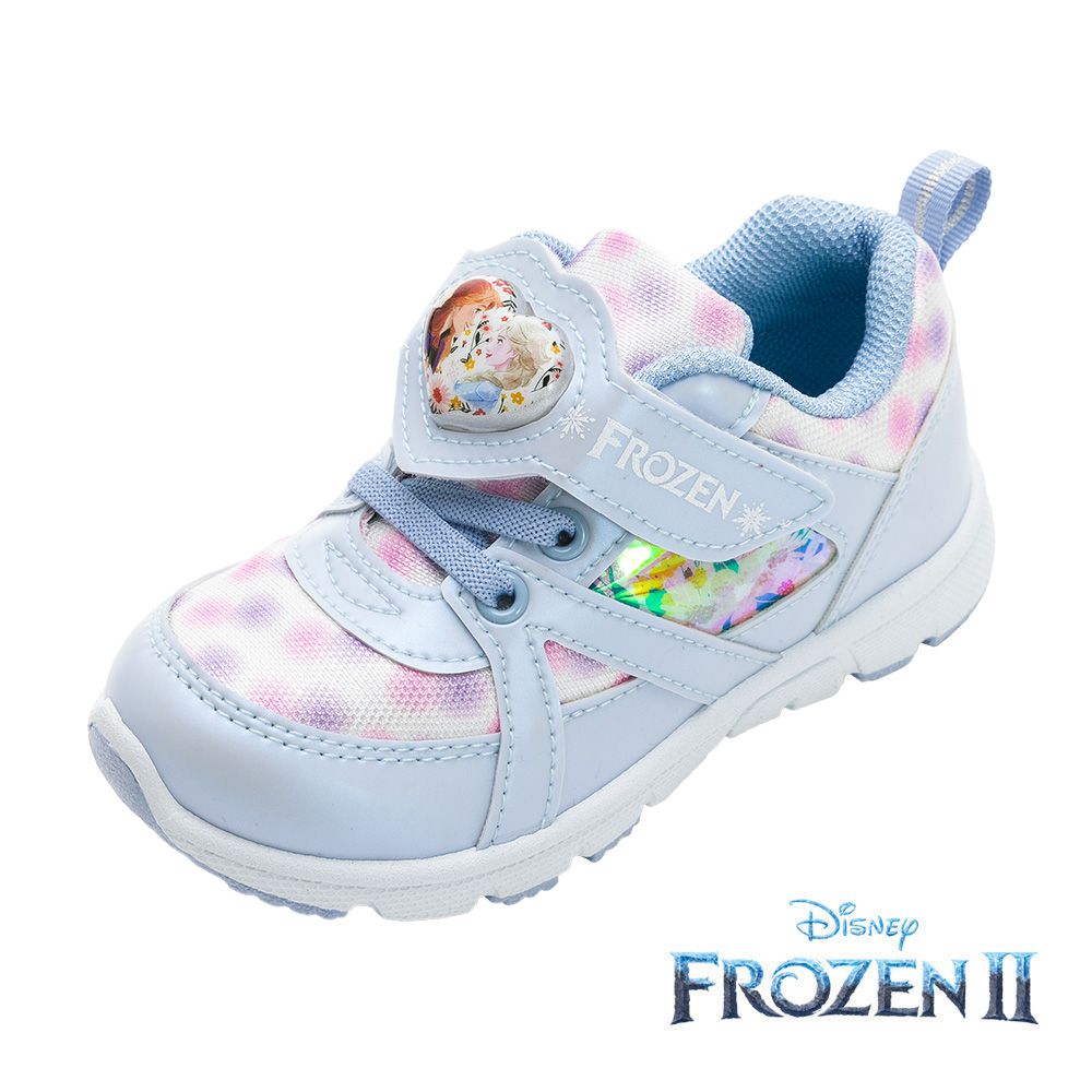 迪士尼Disney - 冰雪奇緣 童鞋 電燈運動鞋 FNKX37456-排汗透氣易穿脫-藍-(中大童段)